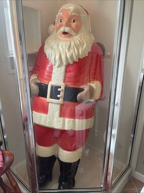 Festive Santa Figurine - Red and White Holiday Décor
